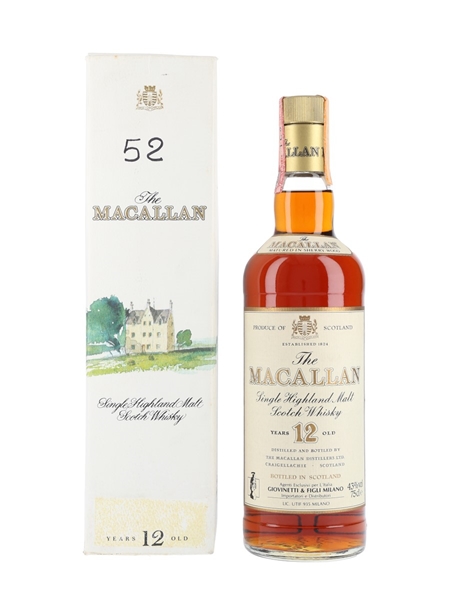 Macallan 12 Year Old Bottled 1980s - Giovinetti 75cl / 43%