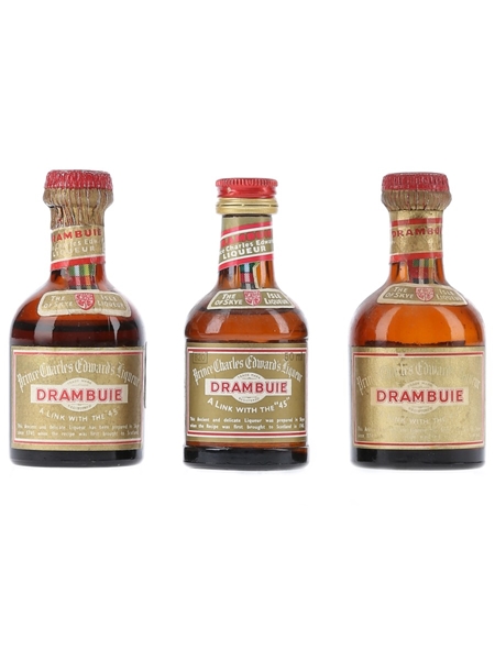 Drambuie Miniatures Bottled 1960s-1970s 3 x 5cl