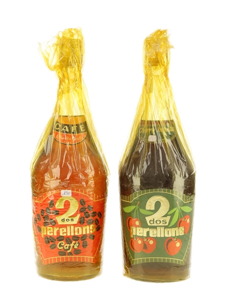 Dos Perellons Cafe & Cherry Brandy Bottled 1960s 2 x 100cl