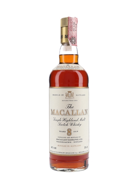 Macallan 8 Year Old Bottled 1980s - Rinaldi 75cl / 43%