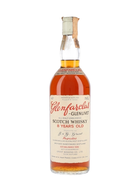 Glenfarclas Glenlivet 8 Year Old Bottled 1970s 75cl / 43%