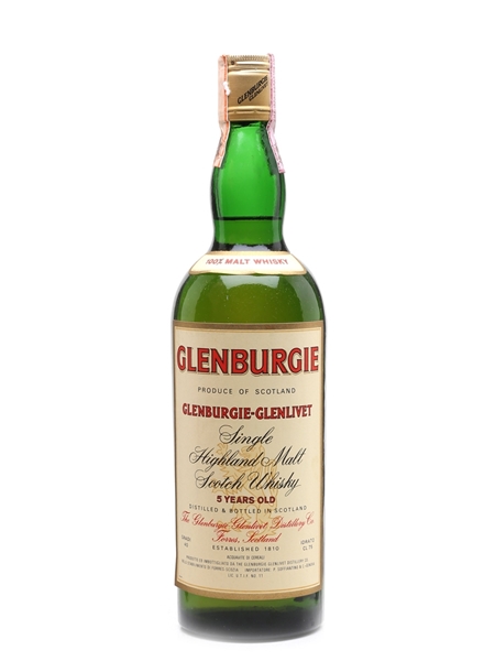 Glenburgie Glenlivet 5 Year Old Bottled 1960s-1970s - Soffiantino 75cl / 40%