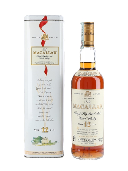 Macallan 12 Year Old Bottled 1990s - Giovinetti 70cl / 43%