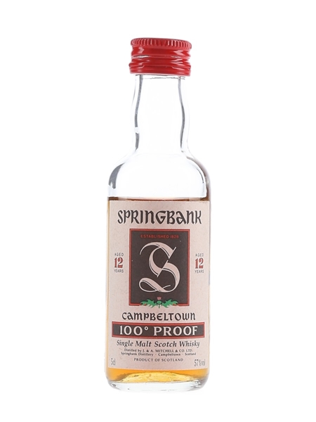 Springbank 12 Year Old 100 Proof Bottled 1990s 5cl / 57%