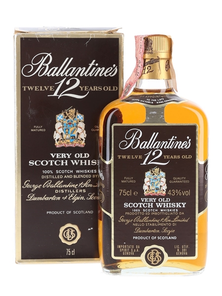 Ballantine's 12 Year Old Bottled 1980s - Spirit 75cl / 43%