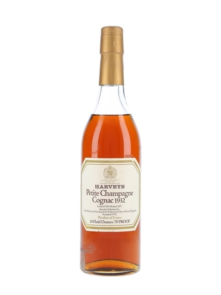 Harveys 1932 Petite Champagne Cognac Landed 1963, Bottled 1977 68cl / 40%