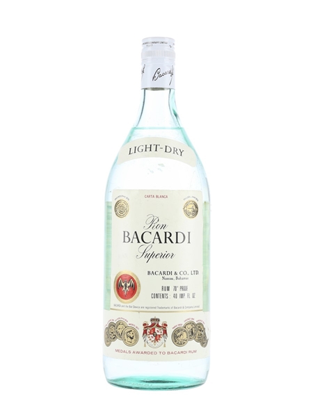 Bacardi Carta Blanca Bottled 1970s - Nassau, Bahamas 113cl / 40%