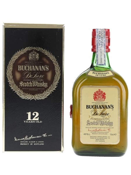 Buchanan's 12 Year Old De Luxe Bottled 1980s - Saccone & Speed 75cl / 43%