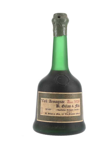 B Gelas & Fils 1929 Vieil Armagnac  70cl / 38%