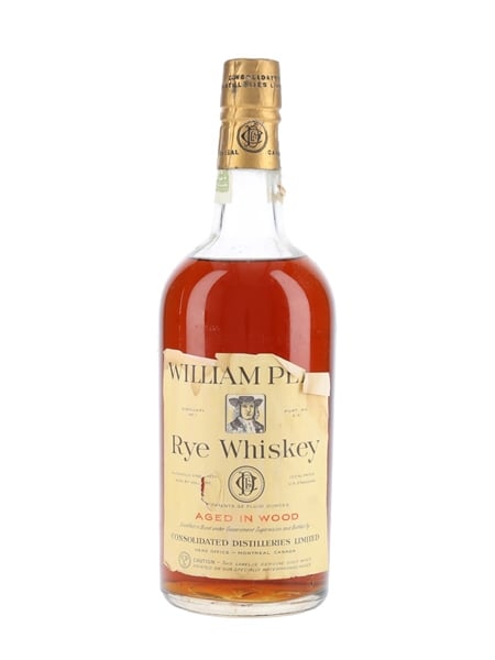 William Penn Rye Whiskey Bottled 1930s-1940s - Consolidated Distilleries Limited 94.6cl / 50%