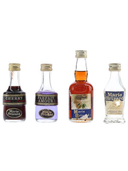 Marie Brizard Anisette, Cherry, Creme de Cacao, Parfait Amour Liqueur  4 x 3cl-5cl