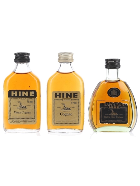 Hine Napoleon & 3 Star Bottled 1970s-1980s 3 x 5cl / 40%