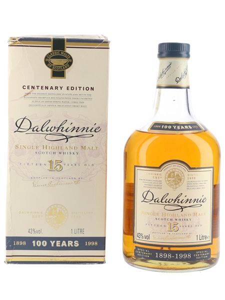 Dalwhinnie 15 Year Old Bottled 1998 - Centenary Edition 100cl / 43%