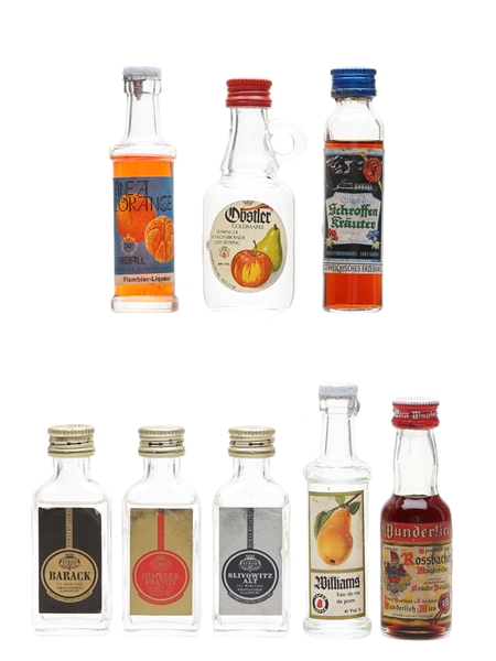 Assorted German Eau De Vie & Liqueurs  8 x 2cl