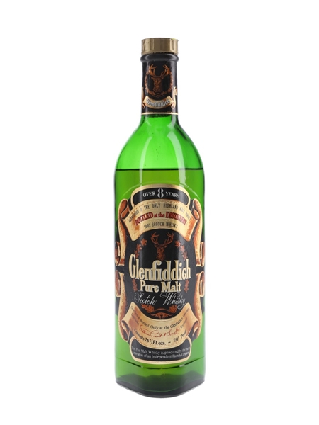 Glenfiddich Pure Malt 8 Year Old Bottled 1970s 75.7cl / 40%