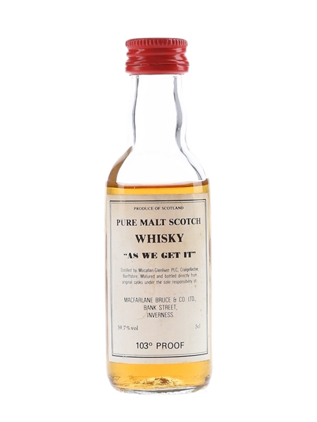 Macallan Glenlivet 103 Proof As We Get It - Macfarlane Bruce & Co. 5cl / 59.7%