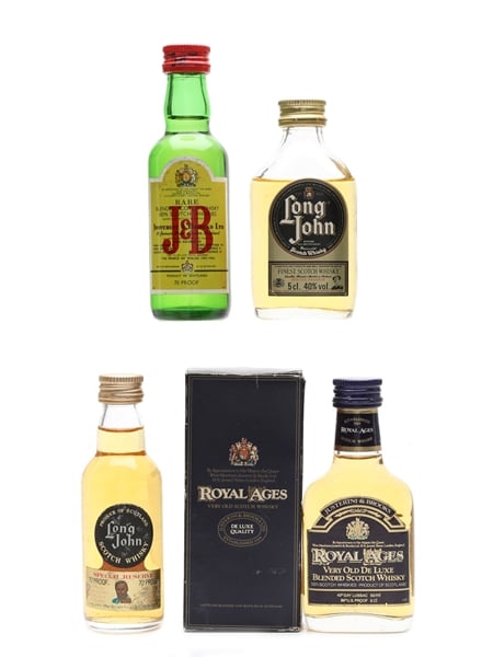 Justerini & Brooks And Long John Bottled 1970s-1980s 4 x 5cl