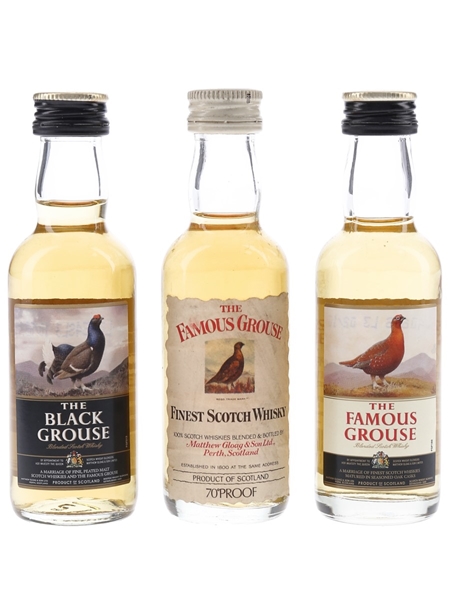 Black Grouse & Famous Grouse  3 x 5cl / 40%