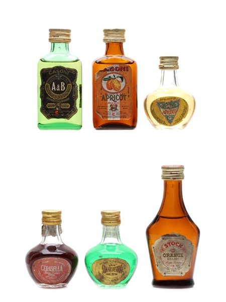 Assorted Italian Liqueurs Aurum, Casoni, Stock 6 x 2.5cl-3cl