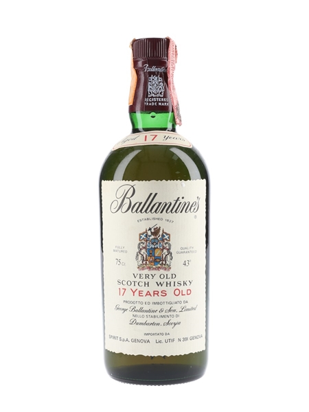 Ballantine's 17 Year Old Bottled 1970s - Spirit 75cl / 43%