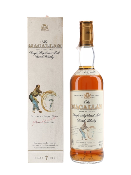 Macallan 7 Year Old Bottled 1990s-2000s - Giovinetti 70cl / 40%