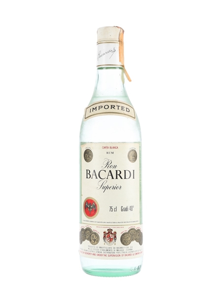 Bacardi Carta Blanca Bottled 1980s - Spain 75cl / 40%