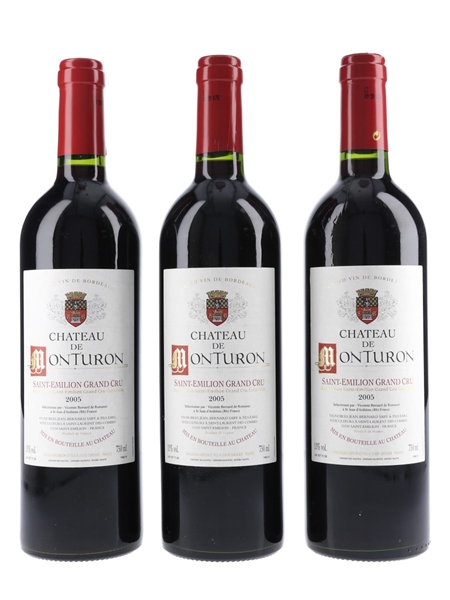 Chateau De Monturon 2005 Saint Emilion Grand Cru 3 x 75cl / 13%