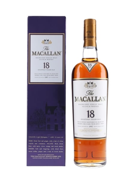 Macallan 18 Year Old 1997 and Earlier 70cl / 43%