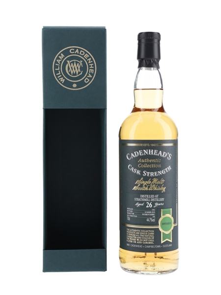 Strathmill 1992 26 Year Old Bottled 2018 - Cadenhead's 70cl / 44.7%