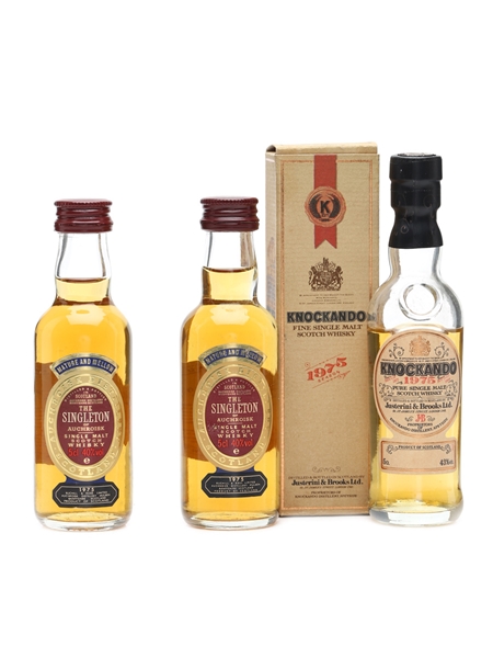 Singleton of Auchroisk & Knockando 1975 3 x 5cl 