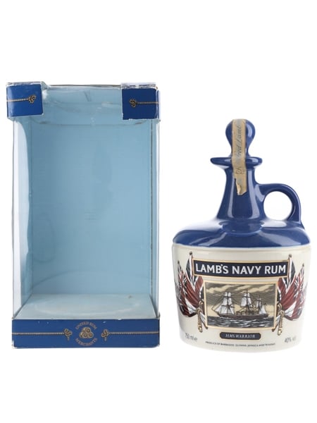 Lamb's Navy Rum HMS Warrior Bottled 1980s - Ceramic Decanter 75cl / 40%