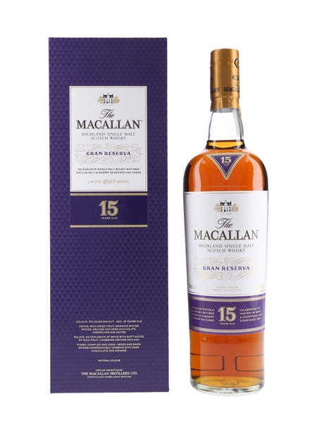 Macallan 15 Year Old Gran Reserva Bottled 2017 70cl / 43%