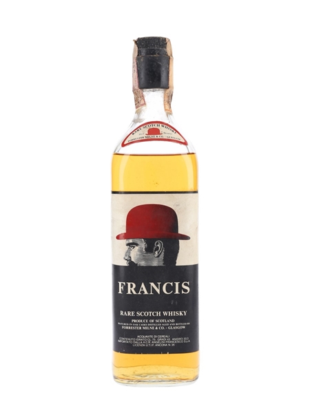 Francis Red Bowler Bottled 1970s - Forrester Milne & Co 75cl / 43%