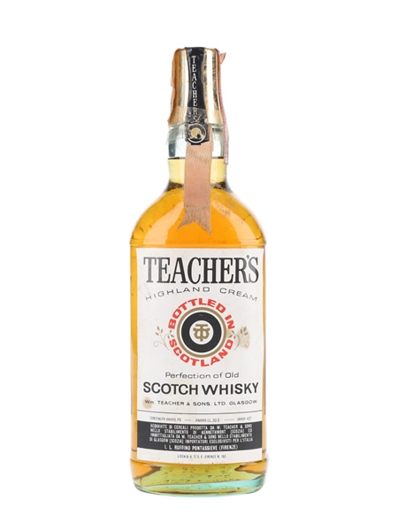 Teacher's Highland Cream Bottled 1970s - Ruffino 75cl / 40%