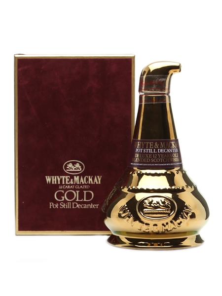 Whyte & Mackay 12 Years Old 22 Carat Gold Glazed Pot Still 100cl / 43%