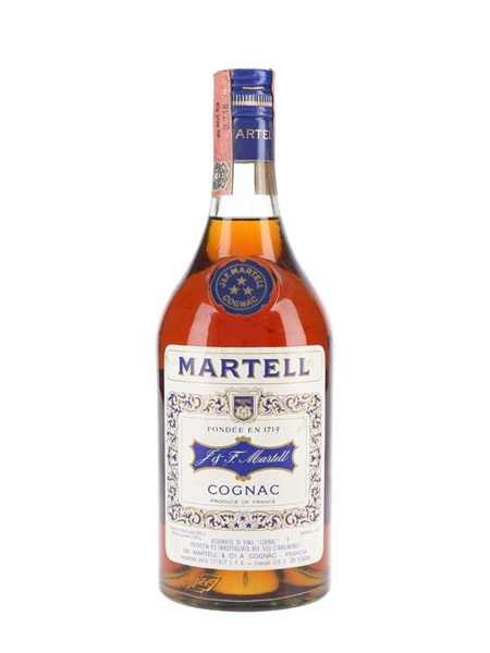 Martell 3 Star Bottled 1960s-1970s - Spirit 75cl / 40%