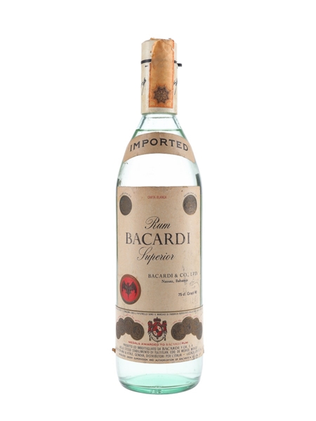 Bacardi Carta Blanca Bottled 1970s - Nassau, Bahamas 75cl / 40%