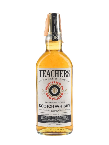 Teacher's Highland Cream Bottled 1970s - Ruffino 75cl / 40%