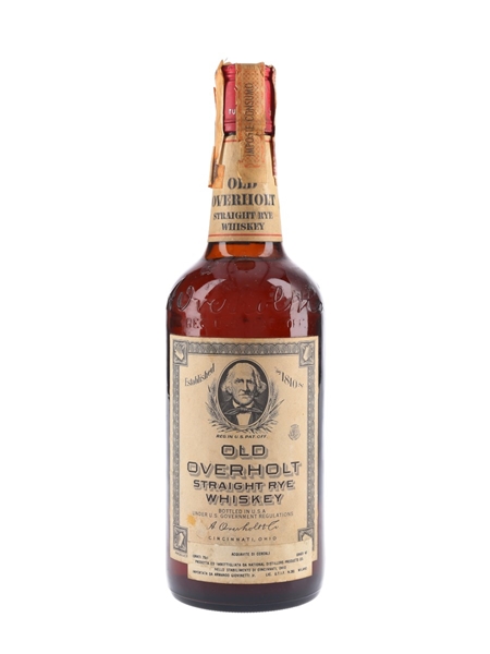 Old Overholt Straight Rye Whiskey Bottled 1960s - Giovinetti 75cl / 43%