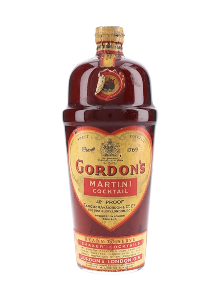 Gordon's Dry Martini Cocktail Bottled 1950s 75cl