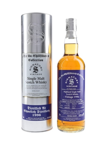 Clynelish 1996 21 Year Old The Whisky Exchange Bottled 2018 - Signatory Vintage 70cl / 52%