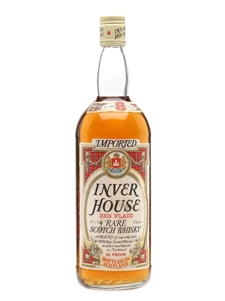 Inver House Red Plaid 8 Year Old Bottled 1980s 100cl