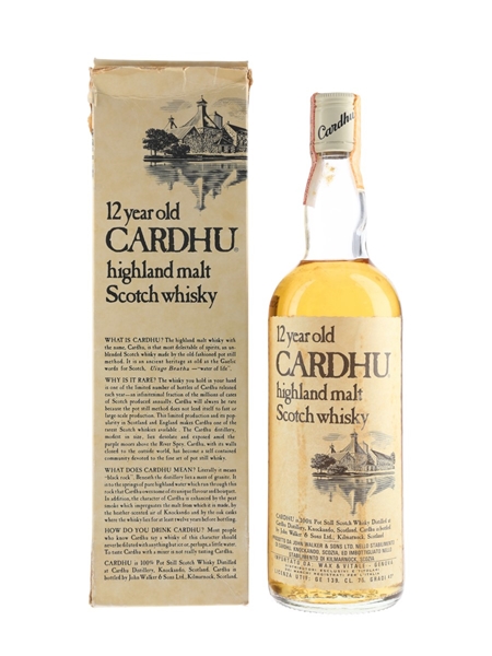 Cardhu 12 Year Old Bottled 1970s - Wax & Vitale 75cl / 43%