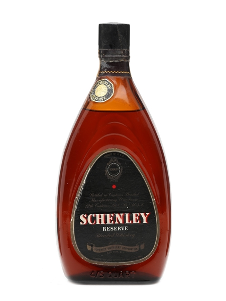 Schenley Reserve Blended American Whiskey Bottled 1940s 75cl