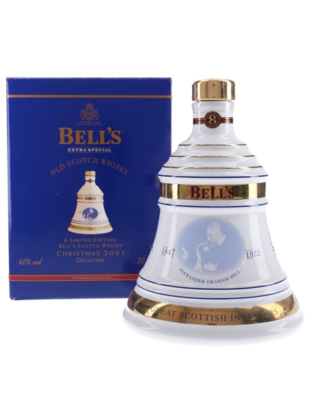 Bell's Christmas 2001 Ceramic Decanter 8 Year Old - Alexander Graham Bell 70cl / 40%