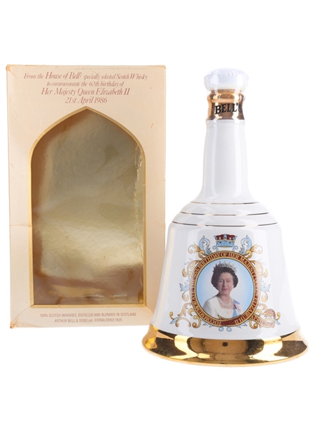 Bell's Ceramic Decanter Queen Elizabeth II 60th Birthday 75cl / 43%