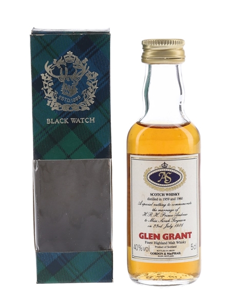 Glen Grant 1959 & 1960 Royal Wedding Bottled 1986 - Gordon & MacPhail 5cl / 40%