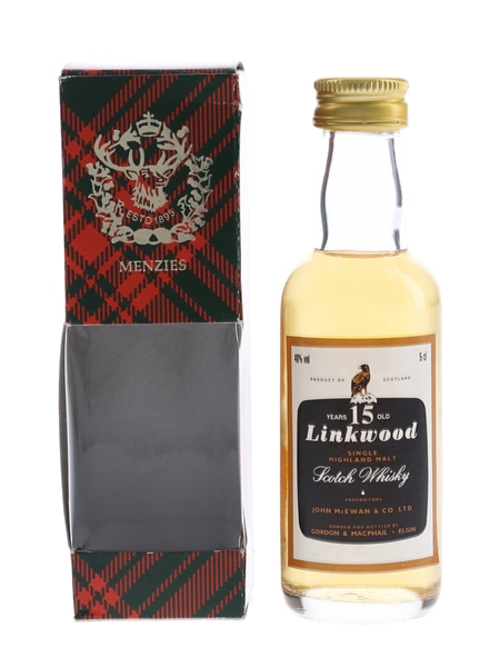 Linkwood 15 Year Old Bottled 1990s - Gordon & MacPhail 5cl / 40%