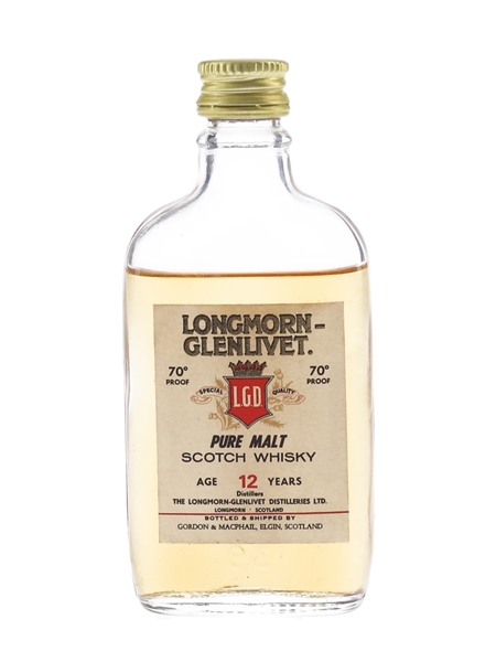 Longmorn Glenlivet 12 Year Old Bottled 1970s - Gordon & MacPhail 5cl / 40%