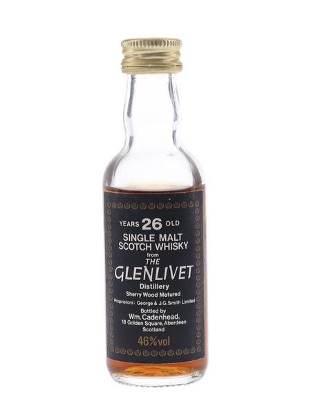 Glenlivet 26 Year Old Bottled 1980s - Cadenhead's 5cl / 46%